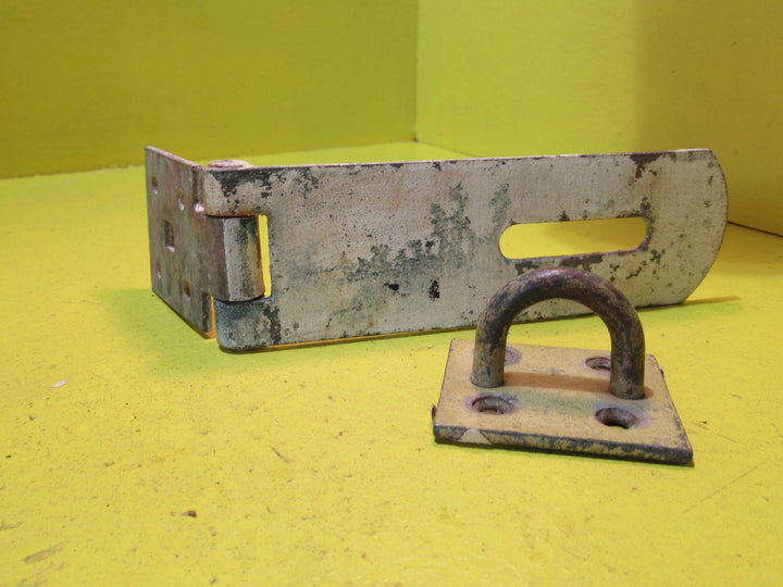 Vintage Brass Safety Hasp & Staple   80L x 25W