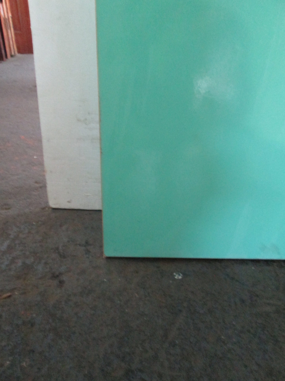 Sea Green 1 Lite  Internal Door with 2 x Side Lites 1980H x 810W x 40D/Side Lites 1980H x 400W x 40D