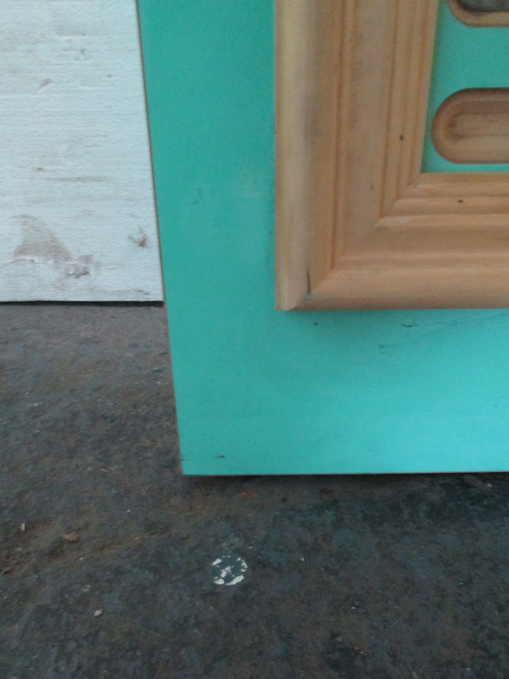 Sea Green 1 Lite  Internal Door with 2 x Side Lites 1980H x 810W x 40D/Side Lites 1980H x 400W x 40D