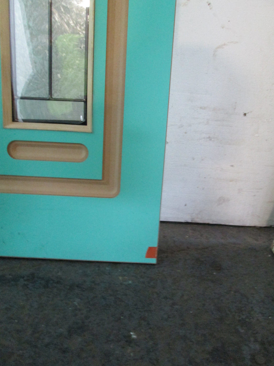 Sea Green 1 Lite  Internal Door with 2 x Side Lites 1980H x 810W x 40D/Side Lites 1980H x 400W x 40D