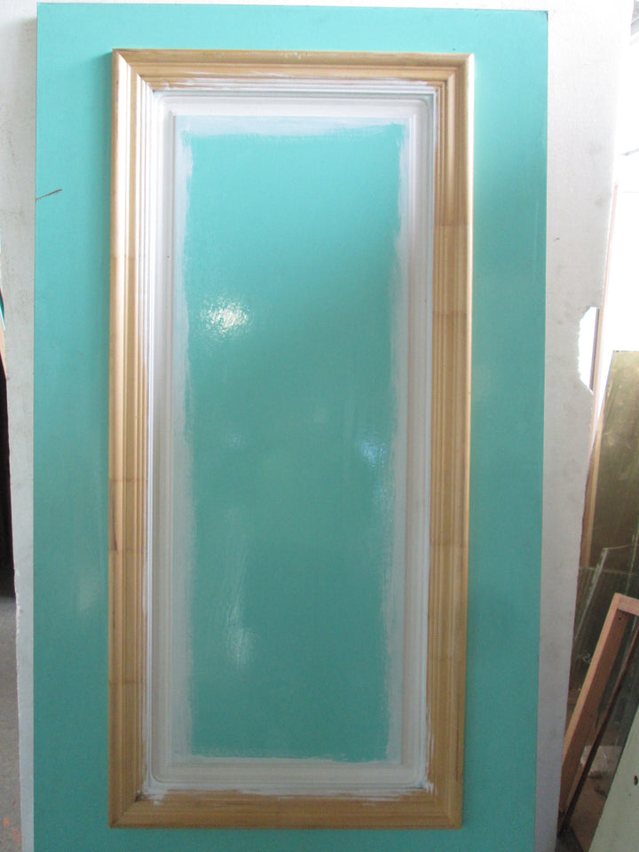 Sea Green Moulded Panel Door and  2 x Side Lites 1980H x 860W  x 40D/ 1980L  x 400W x 40D
