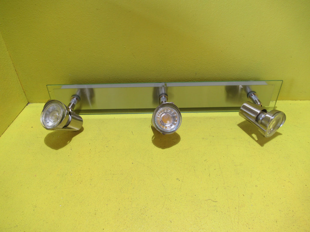 Modern Glass & Chrome Panel 3 & 4 light Spotlight    640L x 140H x 70W