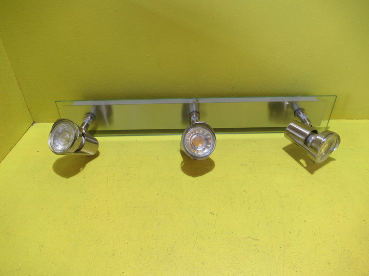 Modern Glass & Chrome Panel 3 & 4 light Spotlight    640L x 140H x 70W