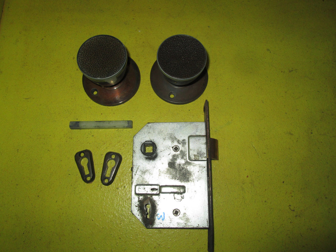 Brown Cone Dimple Top Knob Handle/Mortice & Escutcheon 56-66D x 55H/ Mortice  120L x 22H x 80D