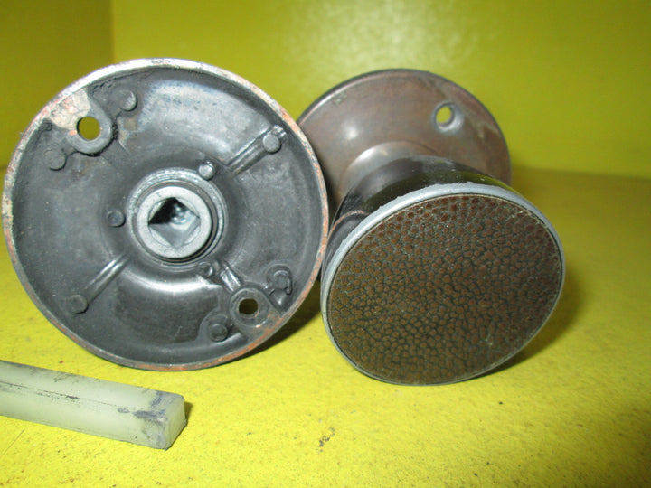 Brown Cone Dimple Top Knob Handle/Mortice & Escutcheon 56-66D x 55H/ Mortice  120L x 22H x 80D