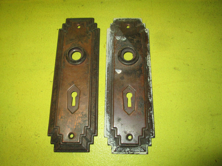 Art Deco Copper Stepped Plates 180L x 60W