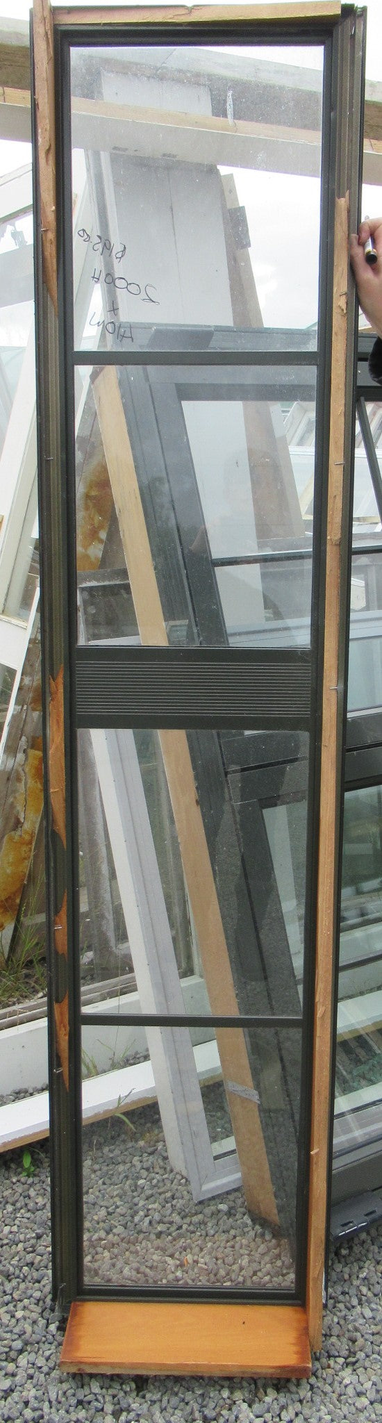 2 Lite Green Aluminium Sidelight   410W x 2000H