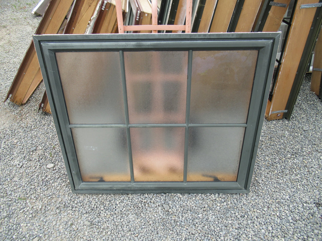 6 Lite Colonial Top Opening Green Aluminium Window  850H x 1000W x 130D
