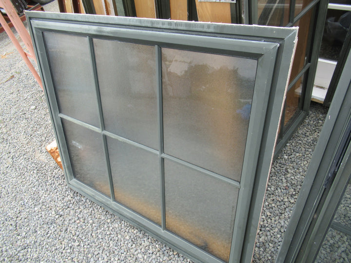 6 Lite Colonial Top Opening Green Aluminium Window  850H x 1000W x 130D