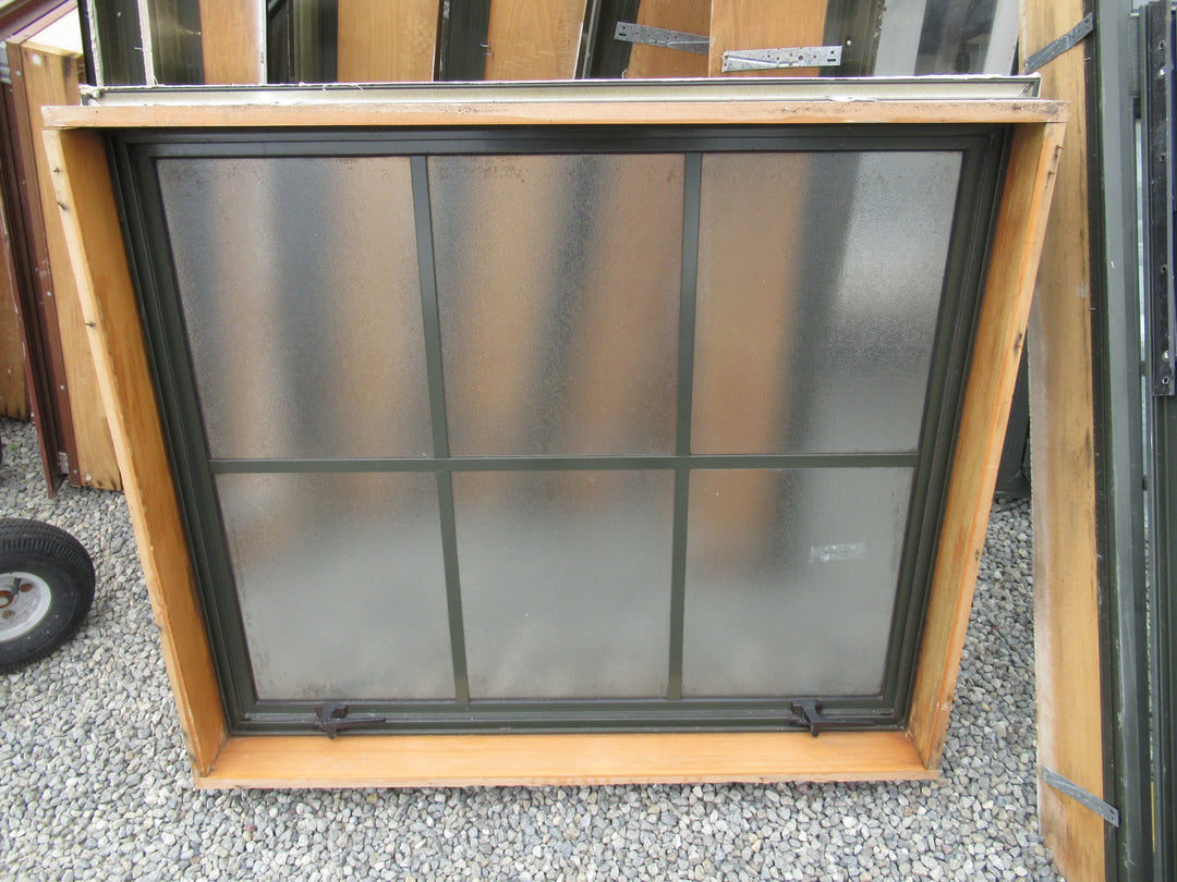 6 Lite Colonial Top Opening Green Aluminium Window  850H x 1000W x 130D