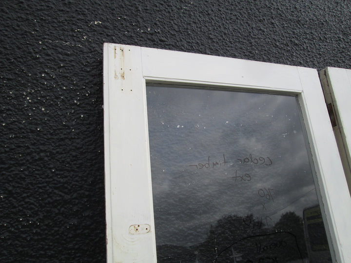 Exterior Amber & Red Leadlight French Doors 2140H x 1530W