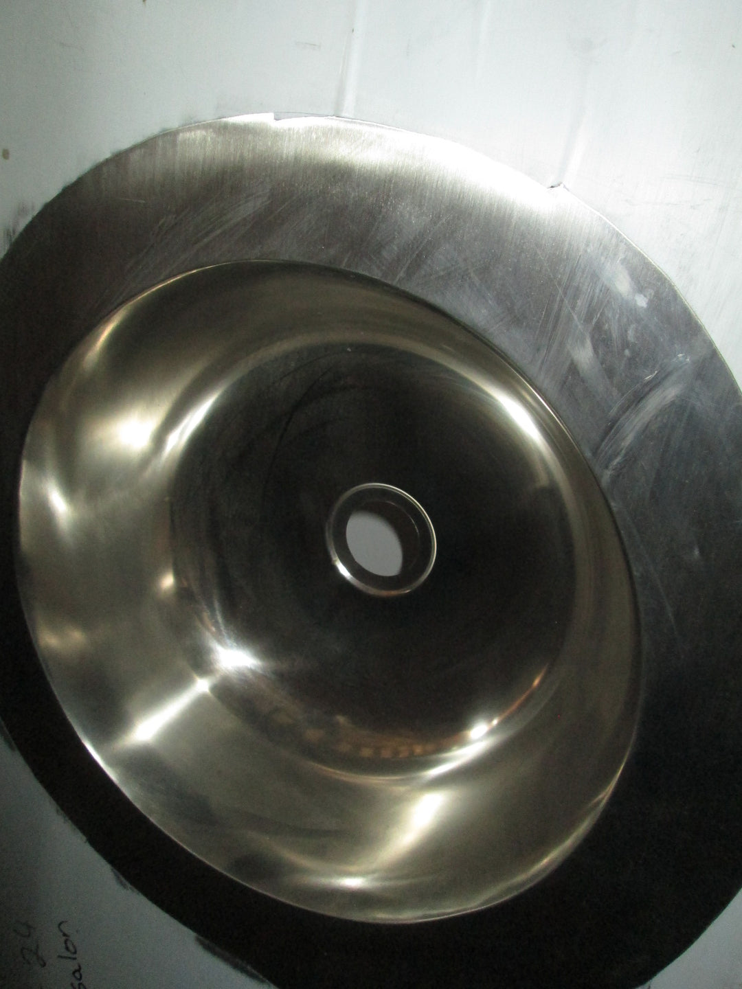 Double Round Bowl Stainless Steel Bench 1580L x 600W x 150Dapprox