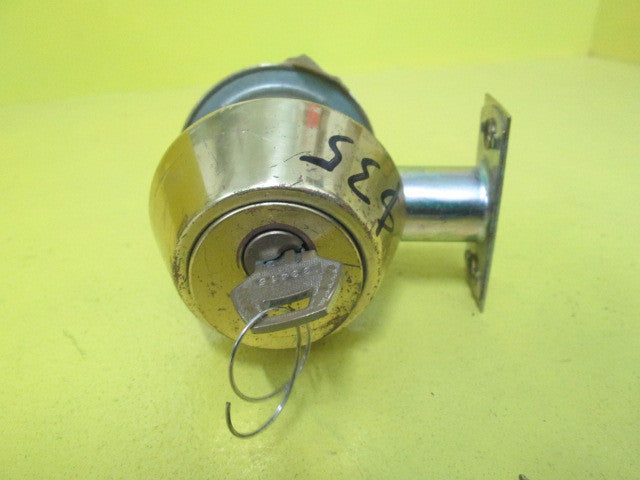 Double security door lock with key(Polished Brass Effect) 450D