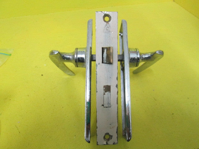 Art Noveau Lever Handles with Long Stepped Plate & Mortice (50 Axial)