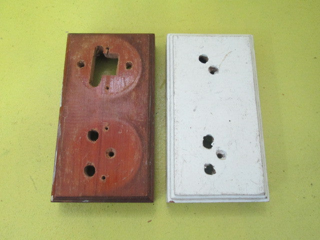 Medium Rectangle Wooden Mounting Block for Vintage Switches(160H x 85W x 30H)