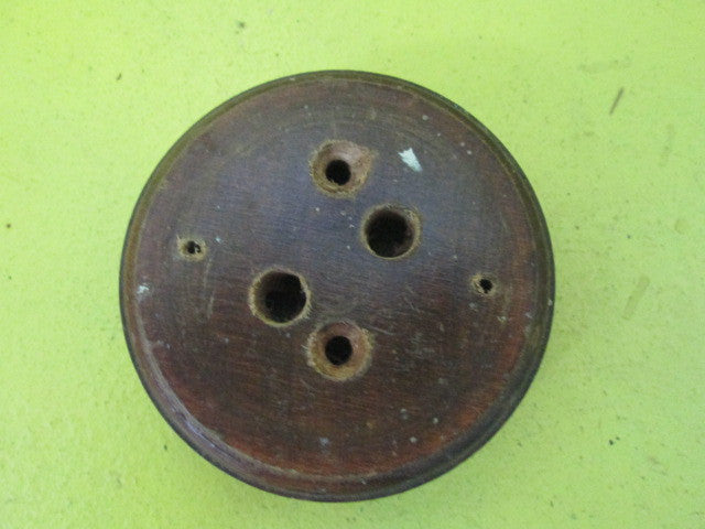 Small Moulded Circle Wooden Mountings Block for Vintage Switch (80D x 25H)