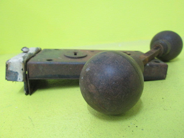 Complete Rim Lock with Bakelite Round Knob Handles(Lock 150-170L x 75W x 18H)