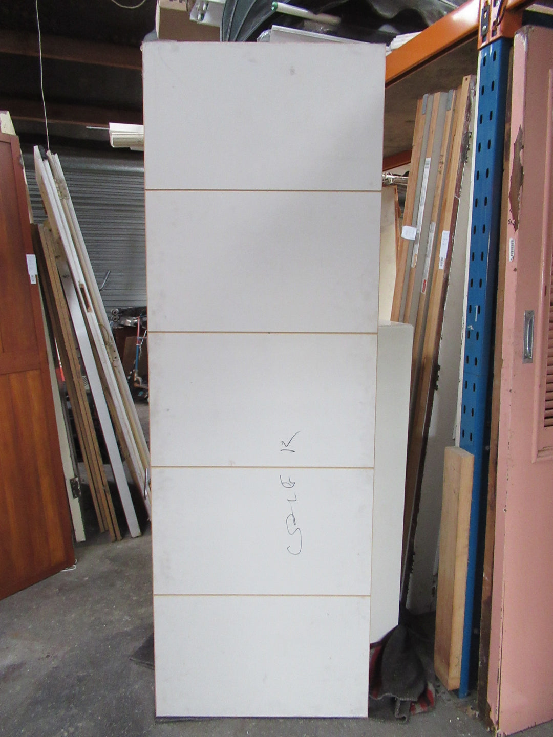 Modern 5 Panel  Segmented Hume Door 1980H x 660W x 40D