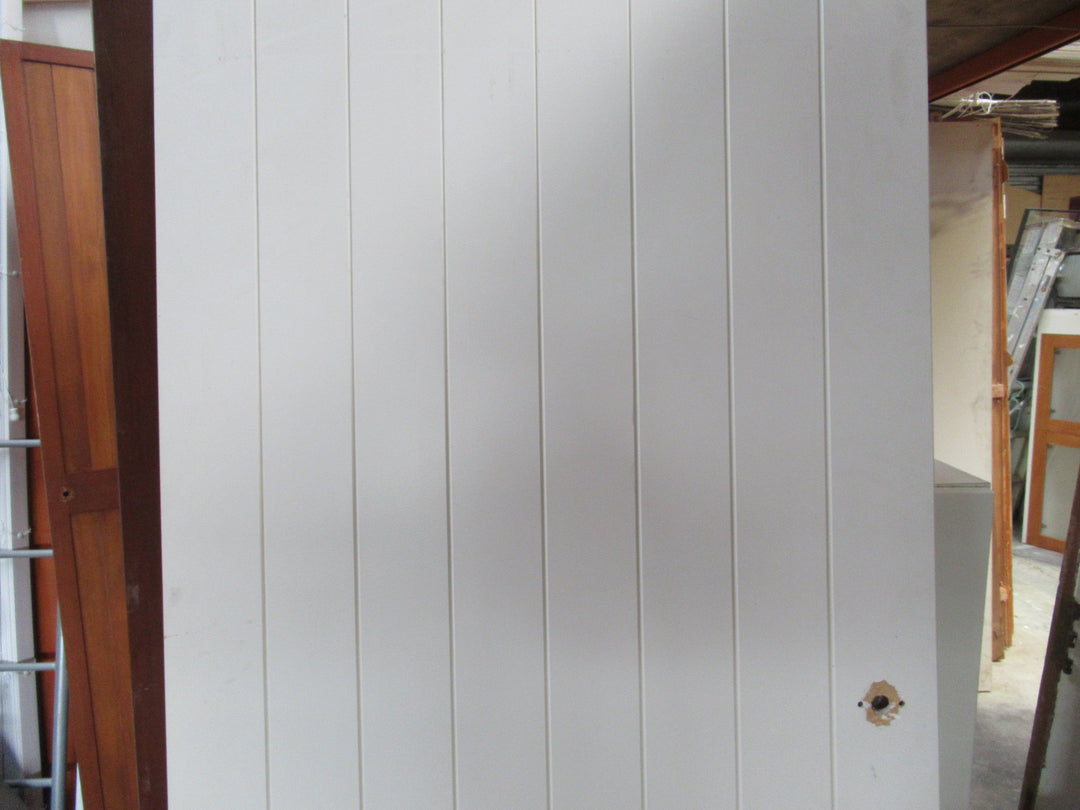 Modern T & G Style Door with Cat Flap 1980H x 810W x 40D