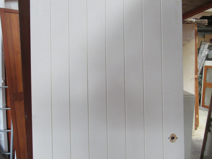 Modern T & G Style Door with Cat Flap 1980H x 810W x 40D
