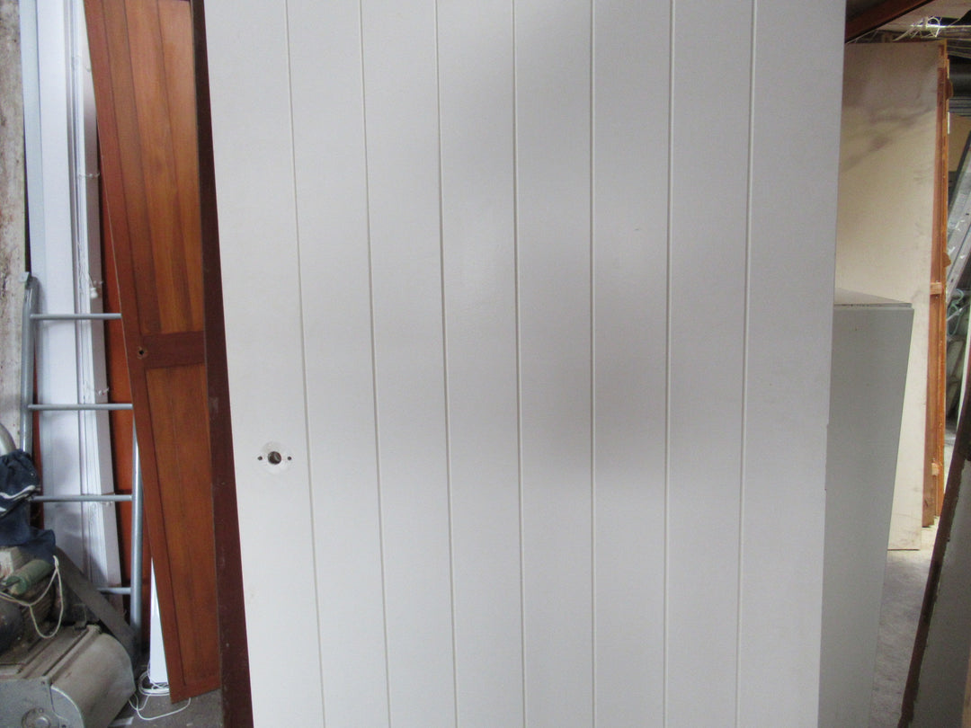 Modern T & G Style Door with Cat Flap 1980H x 810W x 40D