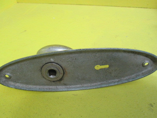 Vintage Chrome Oval Knob & Plate with Key hole(Plate 200L x 60W/Knob 65L x 40W x 55H)