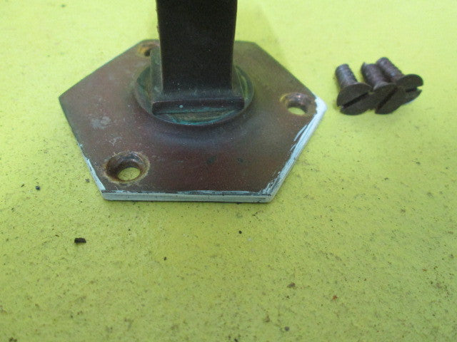 Art Deco Brass Rectangle Knob & Hexagonal Rose(Plate 60D/Knob 52L x 40W x 55D)
