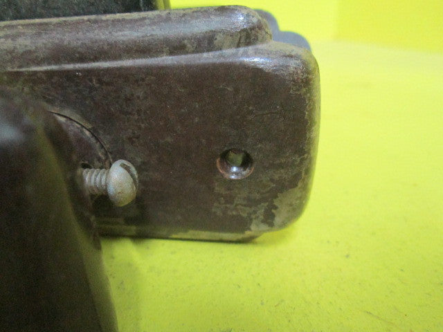 Art Deco Bakelite Square Door Knob with Long Rectangle Plate & Mortice(Knob 55 SQ/Plate 75L x 55W/Mortice Axial 60)