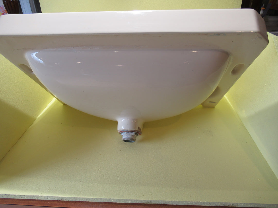 Traditional High Back Basin with Shelf and Retro Taps (Twyford)   630W x 470D x 320H