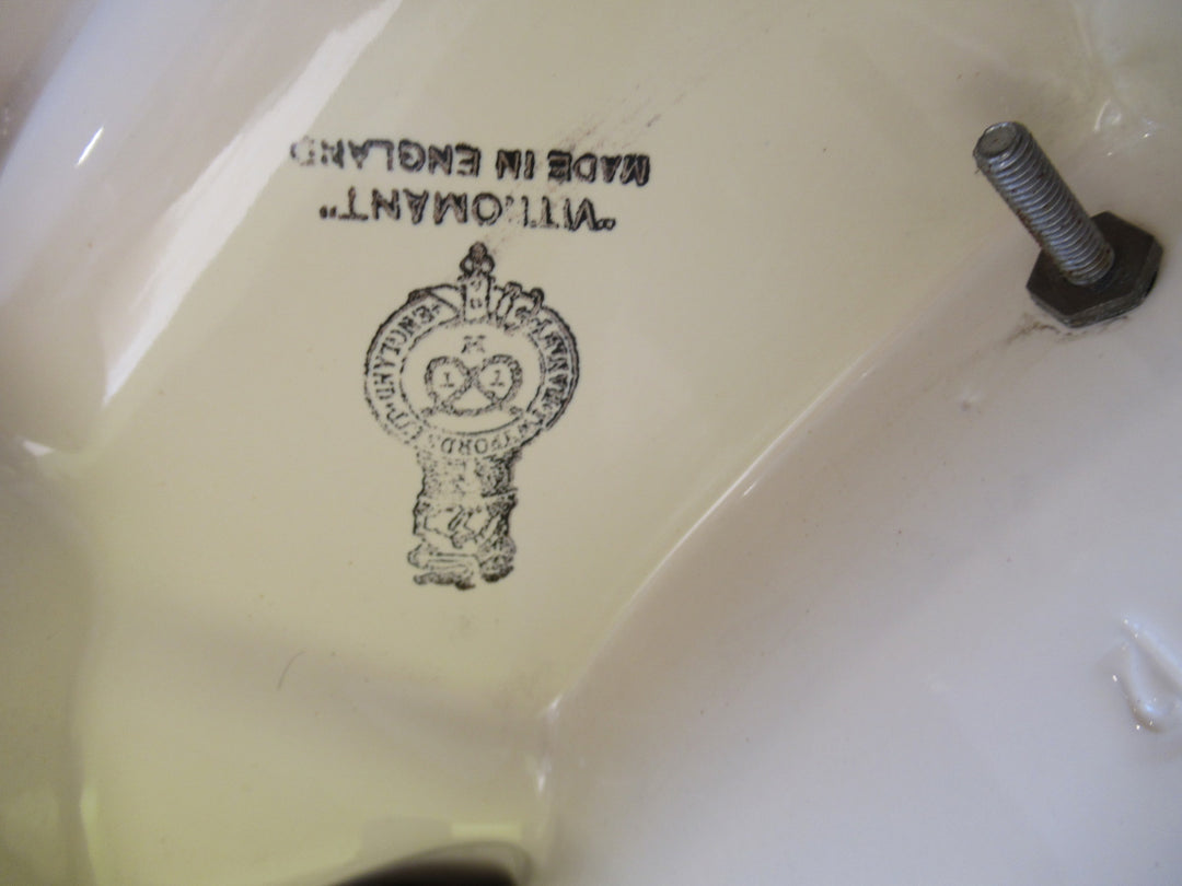 Traditional High Back Basin with Shelf and Retro Taps (Twyford)   630W x 470D x 320H