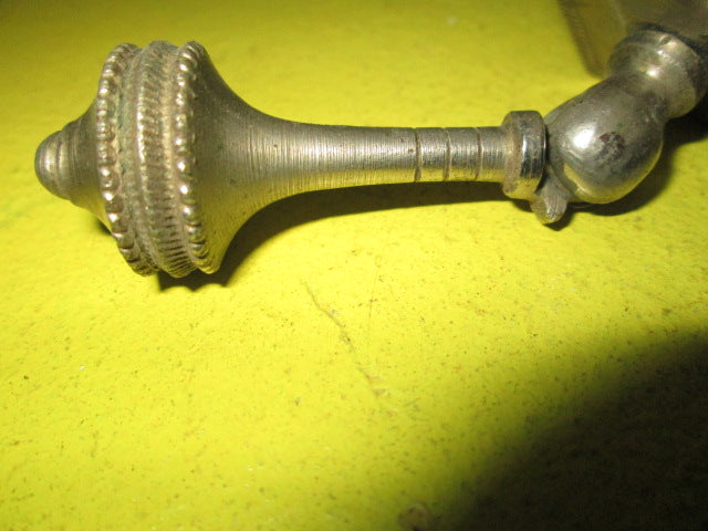Bronze Antique Pull Handles with Diamond Plate & Spinning Top Drop