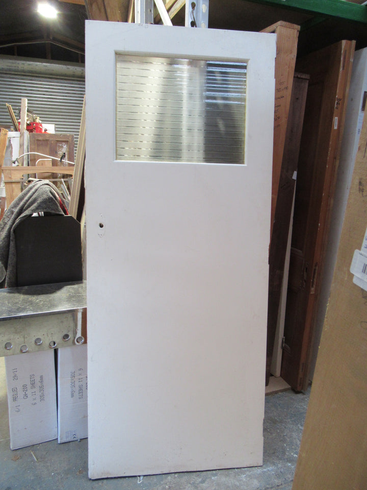 1 Lite Reeded Glass Hollow Core Door 1980H x 810W x 40D
