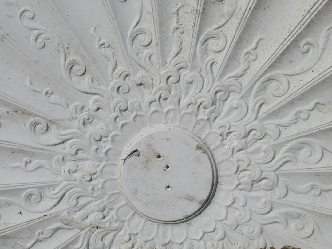 Plaster & Tin Ornate Segmented with Central Lace Pattern Celling Rose 1050W x 125D