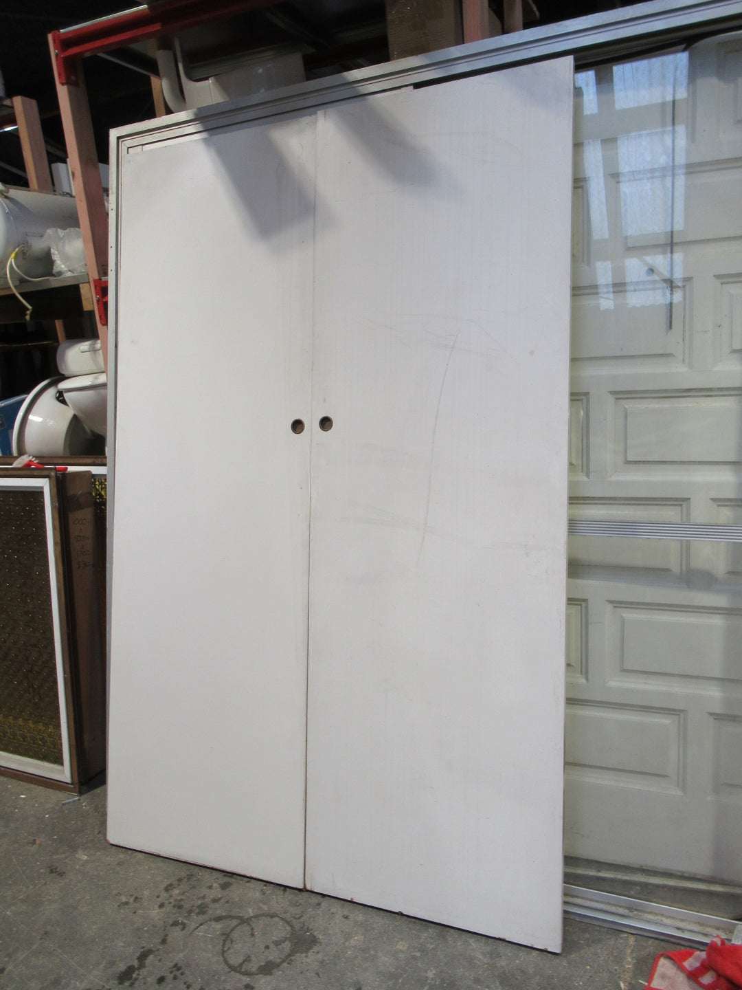 White Wardrobe Hollow Core Sliding Door1975H x 630-1260W x 35D