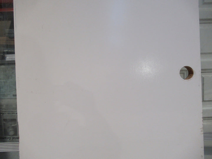 White Painted Hollow Core Door with Large Rounded Handle Hole 1980H x 760W x 40D