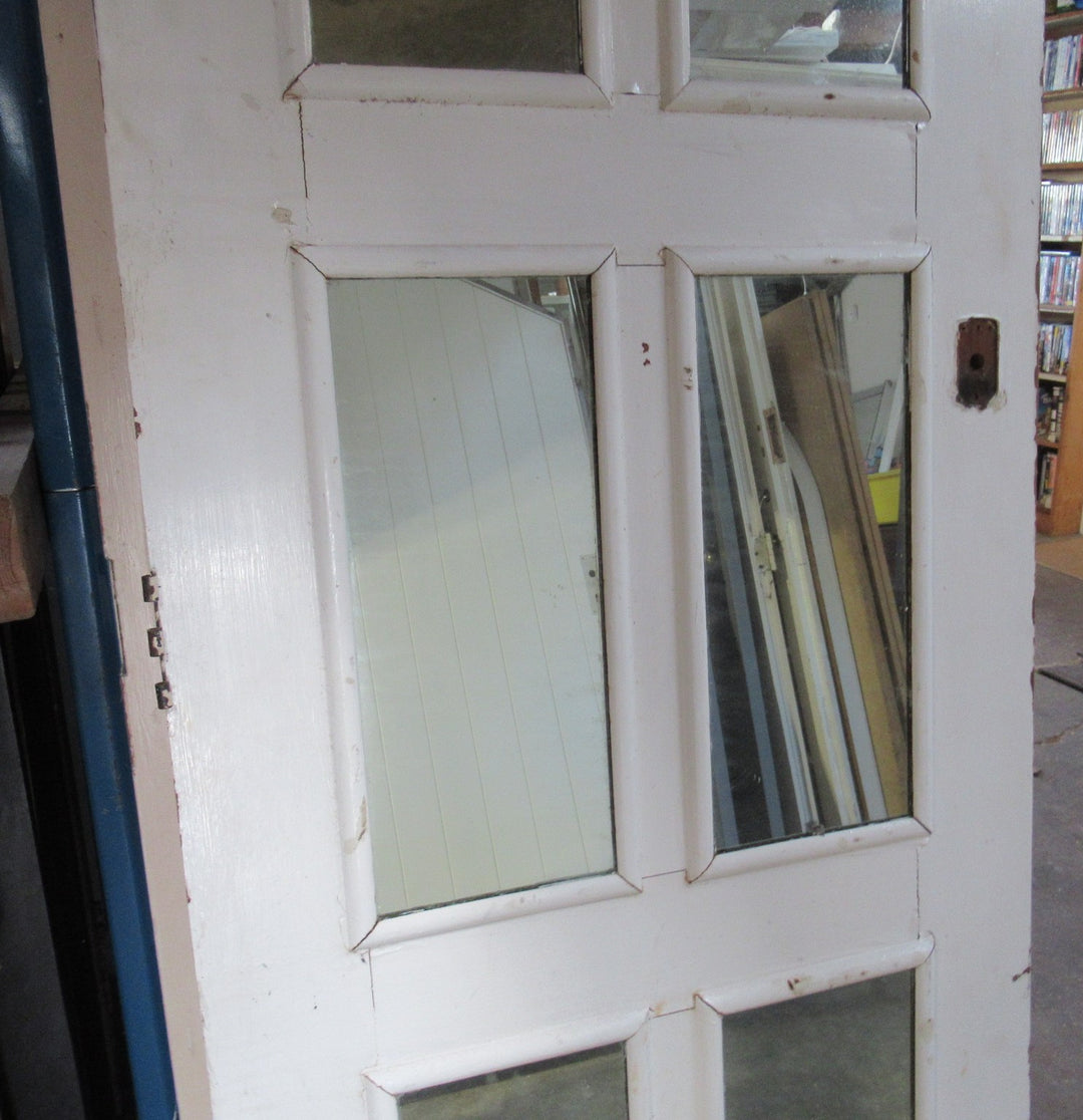 Quirky 6 Panel/Mirror Painted Door   1960H x 710W x 40D