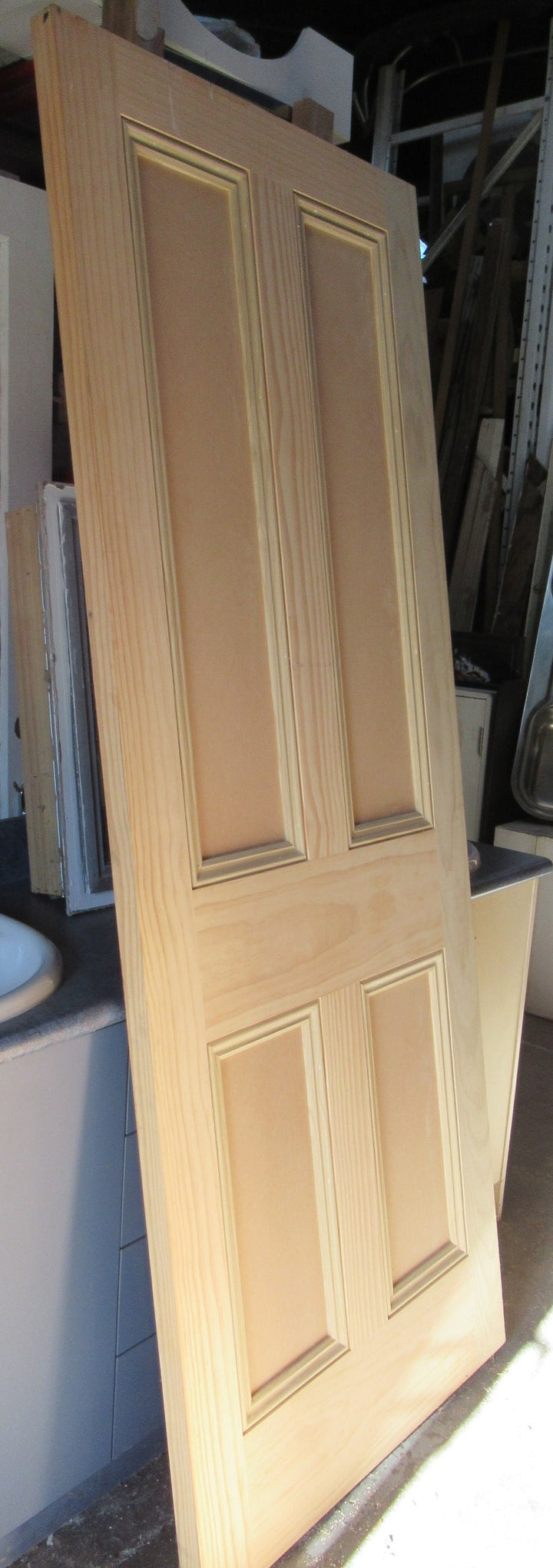 Modern Pine and Hardyboard Statesman Door   2160H x 850W x 45D