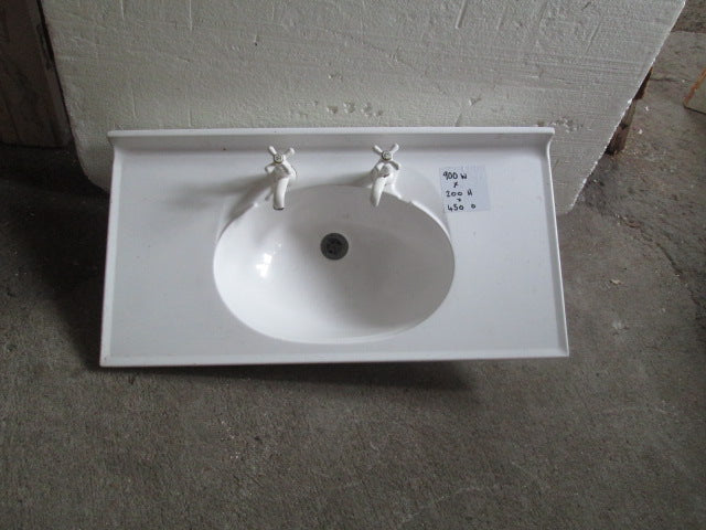 Basin Top with Tapware 900W x 200H x 450D