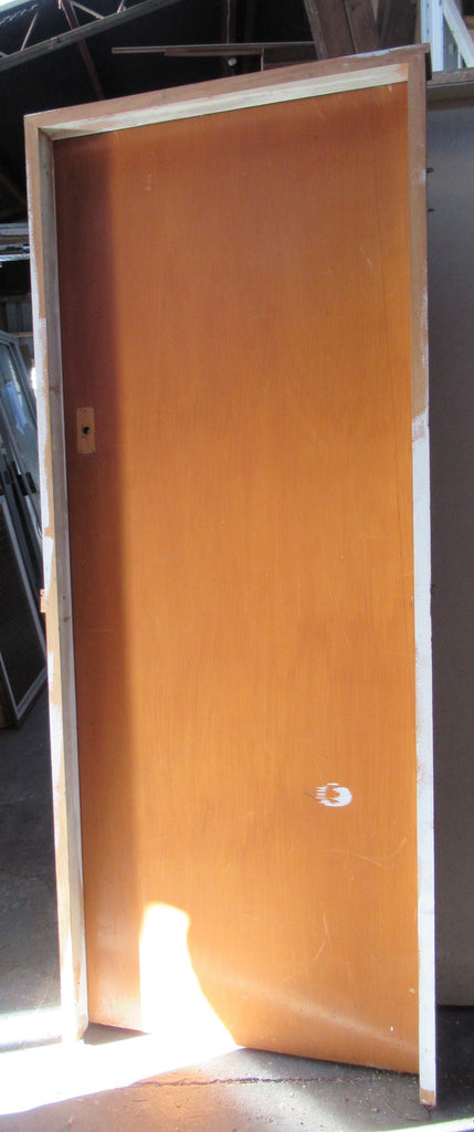 Varnished Hollow Core Rimu Veneer Door in Frame   2010H x 820W x 110D