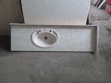 Long Vanity Top with White Basin 1630L x 500D