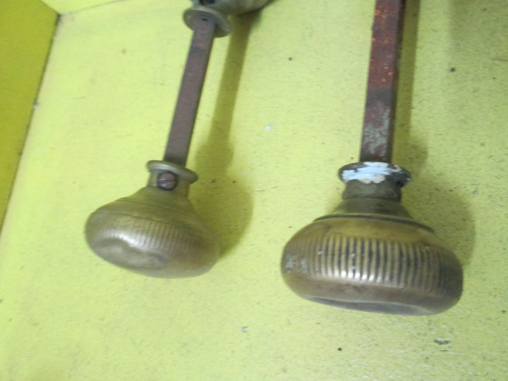 Wide Ribbed Tin & Brass Handles 45D x 35H