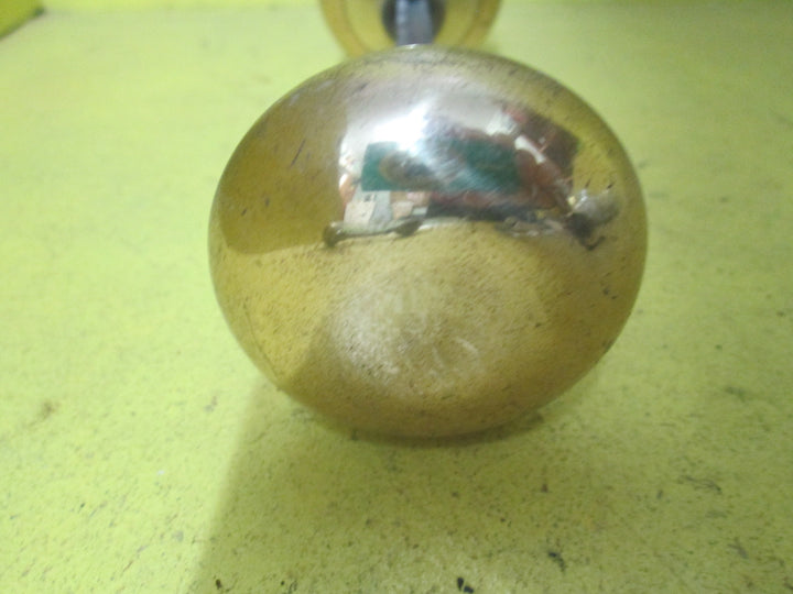 Hollow Polished Brass Door Handle 45H x 50D