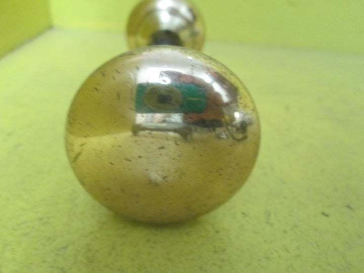 Hollow Polished Brass Door Handle 45H x 50D