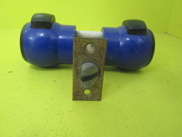 Blue/Black Push Button Knob Handle with mortice 60D x 65H