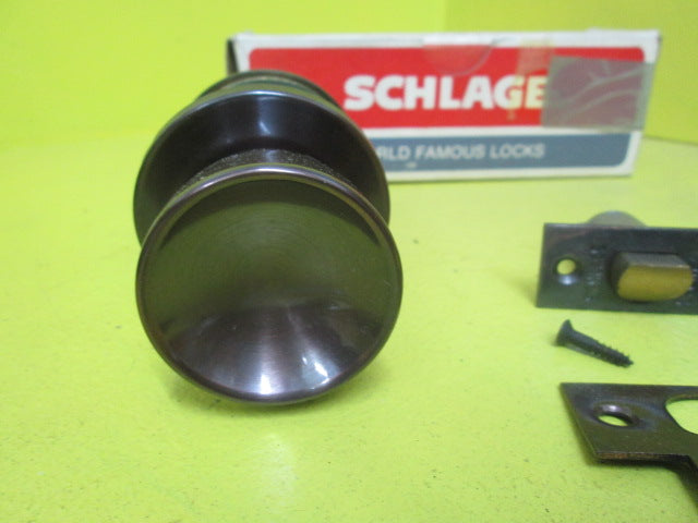 Antique Brass Effect Schlage Door Knob Latch Set 50D x 60H/Plate 70D