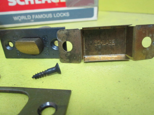 Antique Brass Effect Schlage Door Knob Latch Set 50D x 60H/Plate 70D