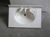Creamy Colour Vanity Top with Tapware 750W x 500D