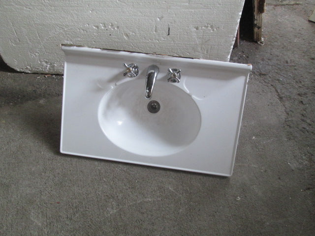 Porcelian Vanity Top with Taps 740W x 470D x 200H