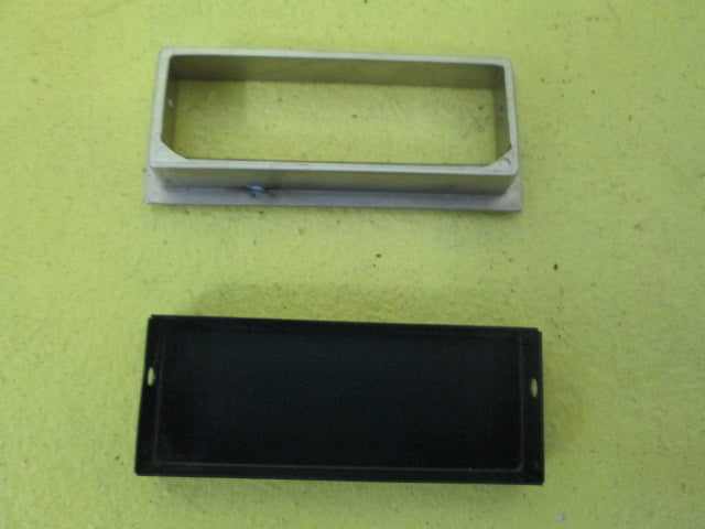 Single Rectangle Brushed Chrome Flush Pull with Black Insert 87L x 39W