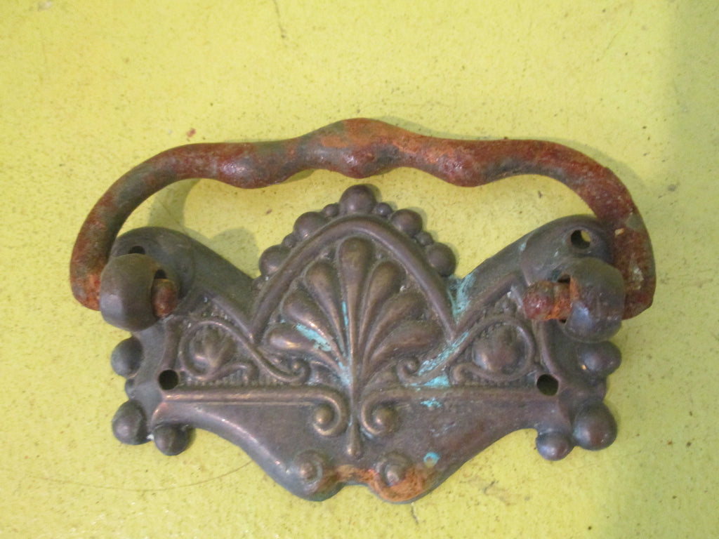 Pressed Copper Fern Design Pull Handle 92L x 55W